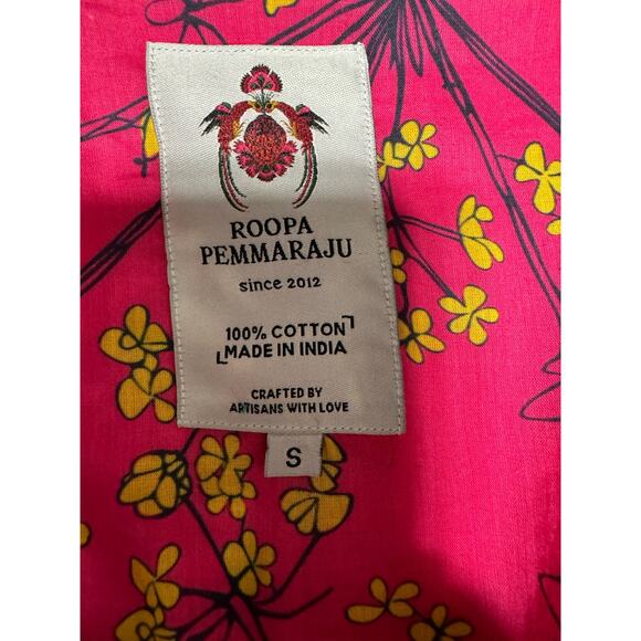 Roopa Pemmaraju Anthro Floral Wrap Cropped Top Small - Picture 8 of 8